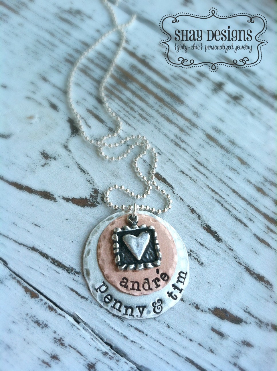 Personalized Puffy Heart Necklace