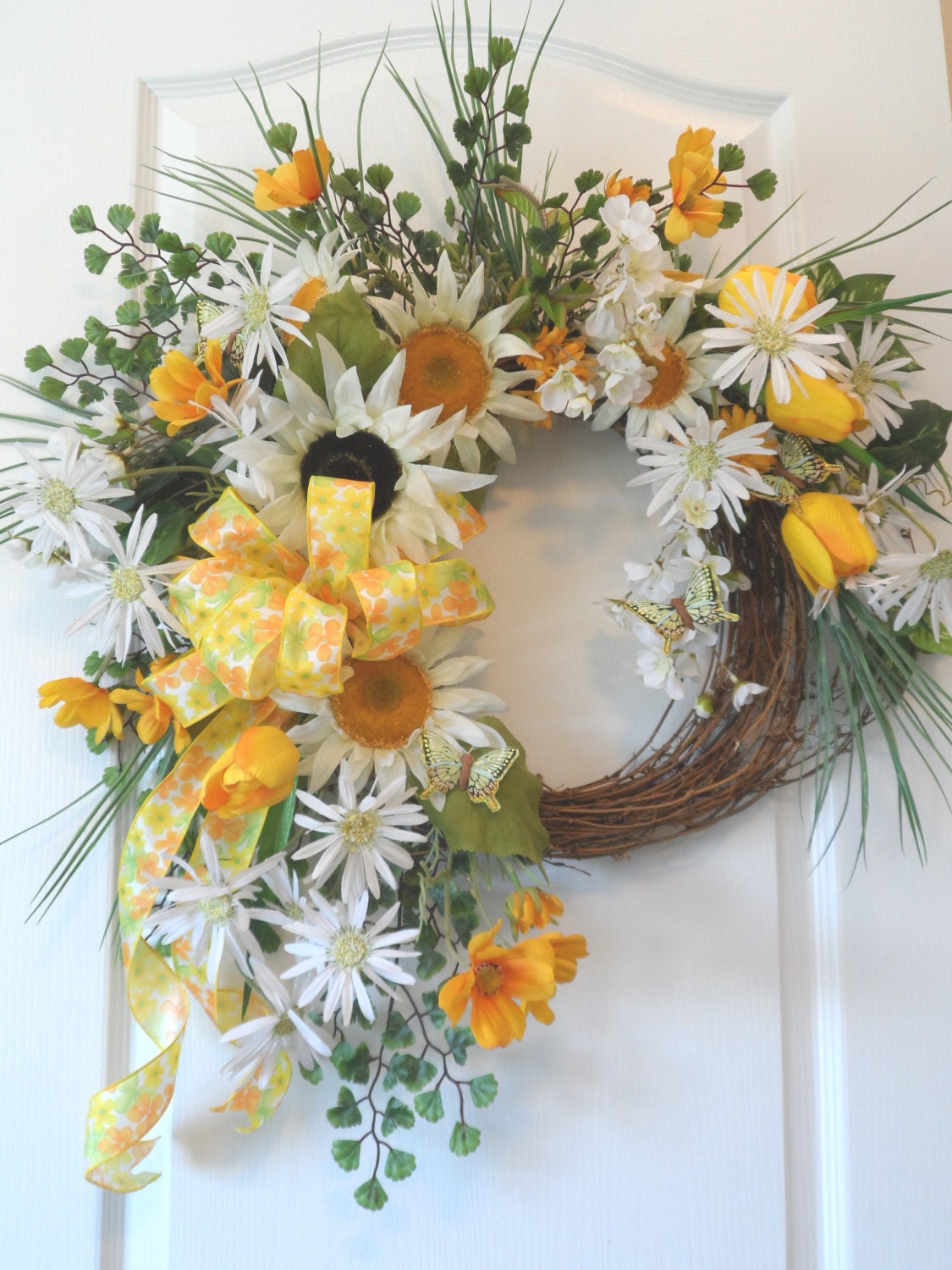 Sunflower Daisy Summer Wreath for sale