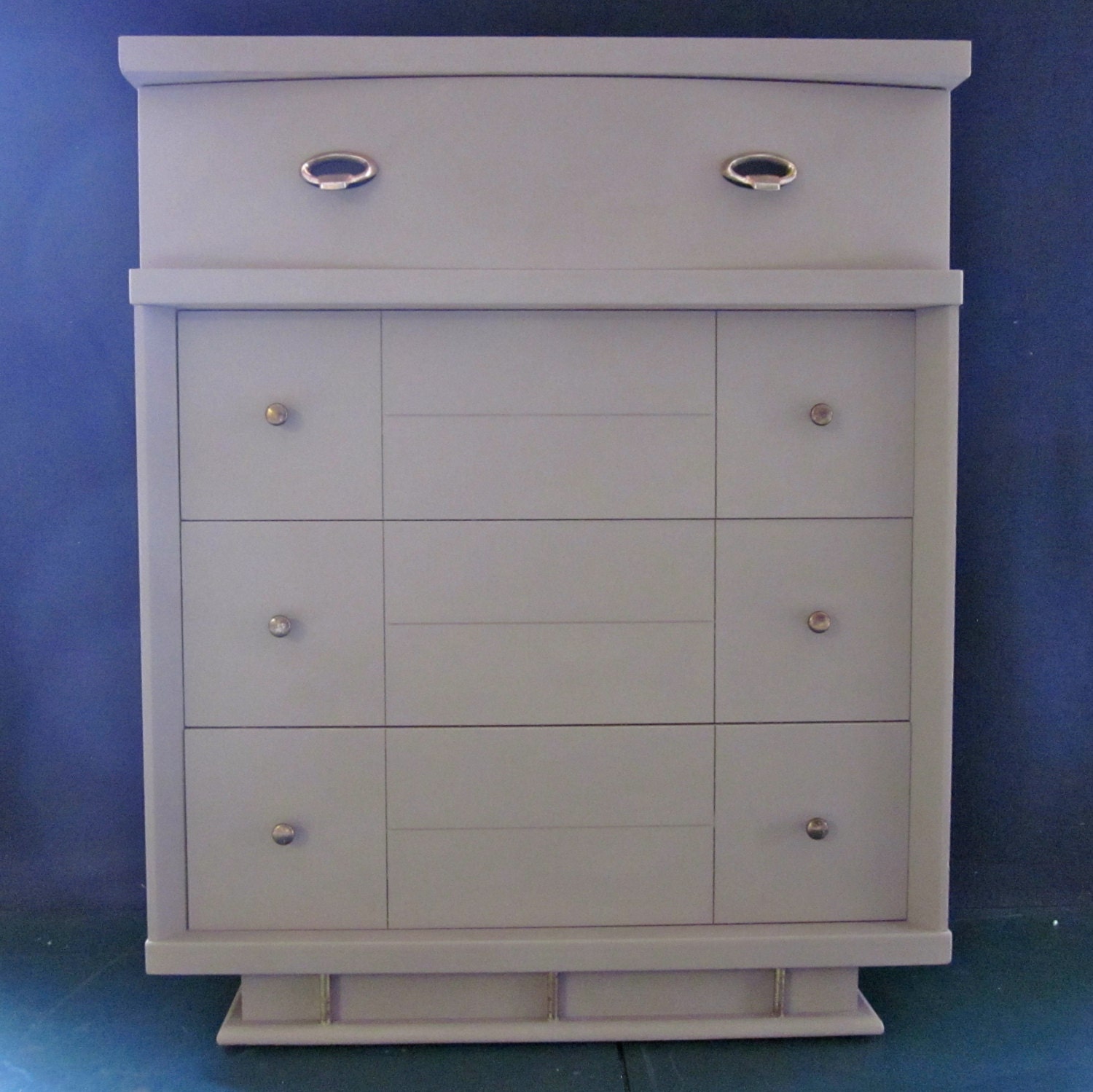 Mid century modern dresser chest of drawers chalk painted Heritage House four drawers