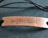 Be.you.tiful Beautiful - Copper Metal Stamped Motivational Bracelet