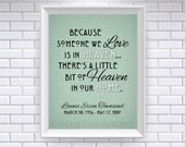 Someone in Heaven... Typography Art, 11x14