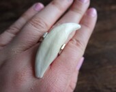 Wolf Tooth Fang Sterling Silver Rivet Ring