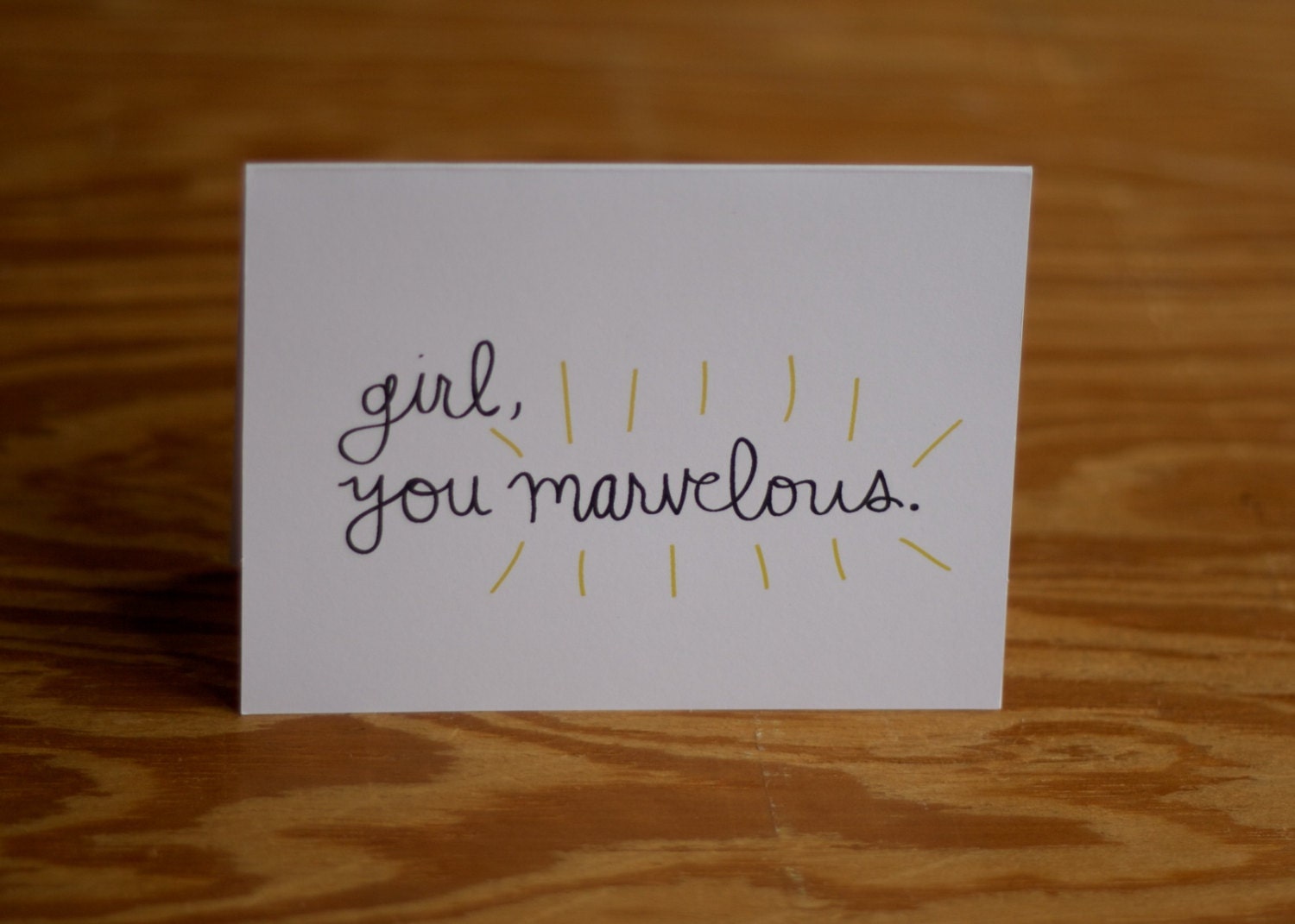 Girl, You Marvelous Card // Thinking of You, BFF, Mother's Day, Sister, Thank You, Bridesmaid