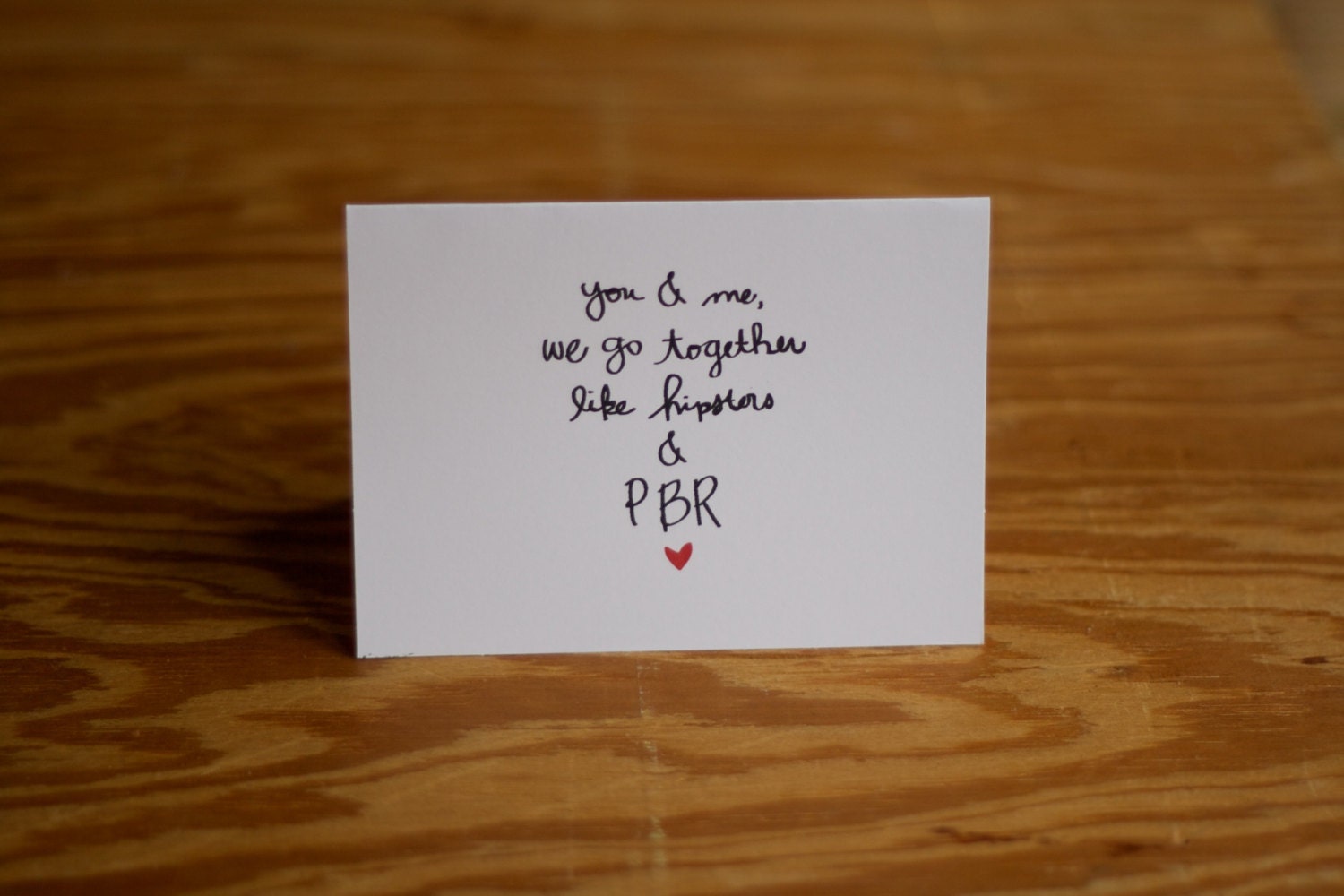 Love like PBR Card // I LOVE YOU, Wedding, Valentines Day Card, Anniversary