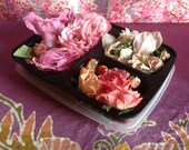 On HOLD - Crafting Suppies : Pink & Peach Fake Flowers
