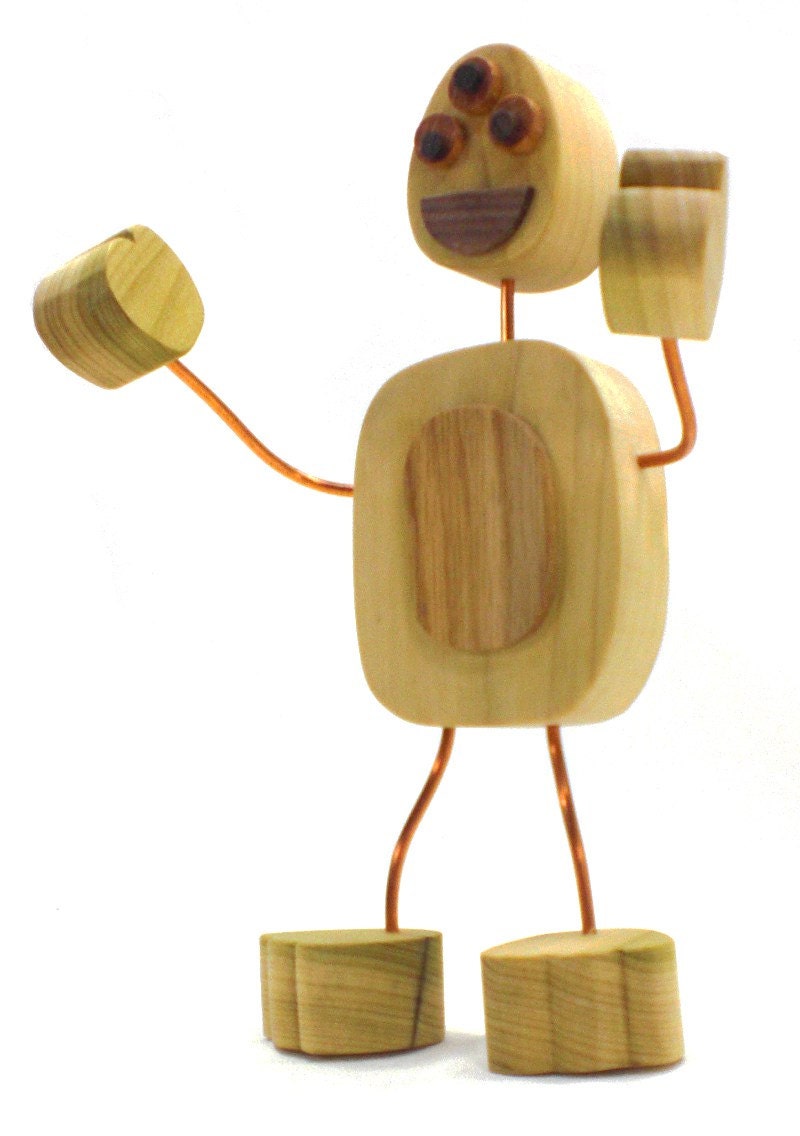 Dottie - Three Eyed Monster formed of Wood and Wire