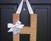 Chevron Monogram Wreath