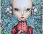 THE KEY KEEPER Art Painting A4 (8" x 11") Print By Odd Princess