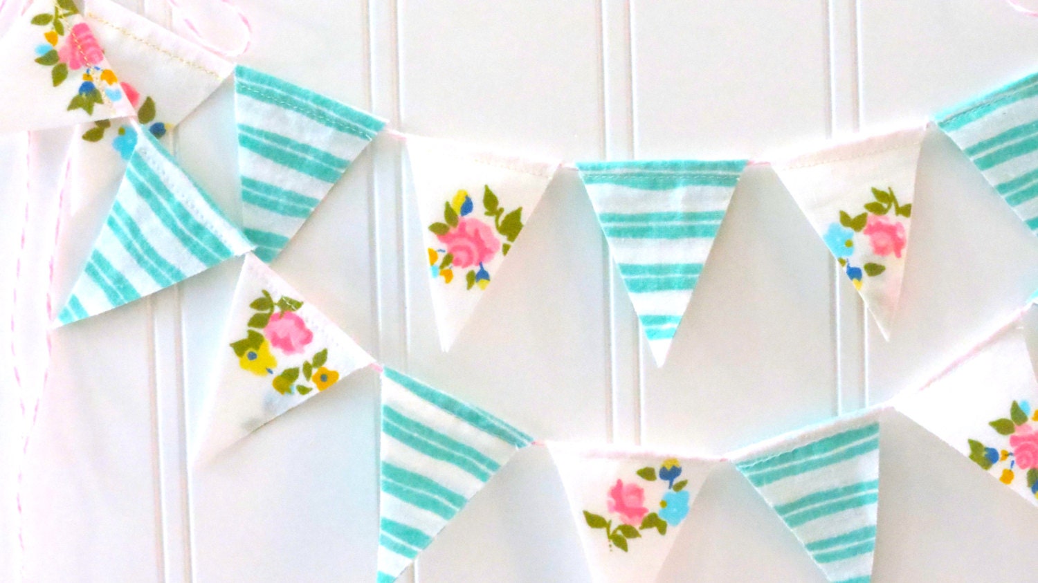 Vintage Fabric Cake Bunting- "Kindred"