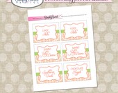 Fancy Labels for dessert tables, candy buffet, Printable PDF file in color of choice Il_170x135