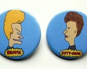Beavis and Butt-head button badge set 1.5 Inch