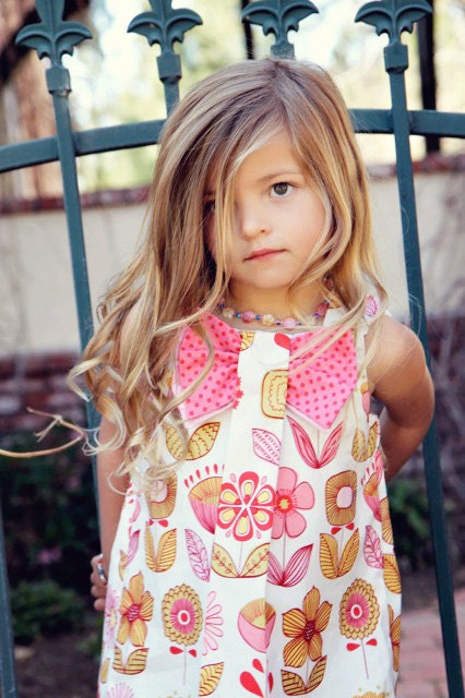 Spring Pink and Yellow Lemonade Dress