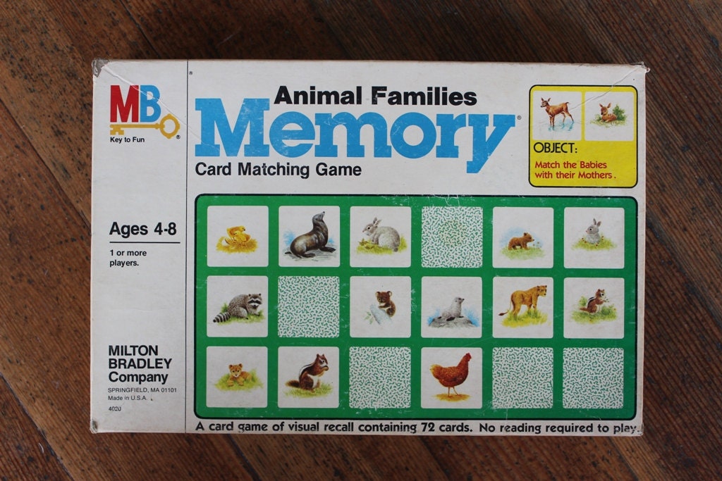Rare Animal Families Memory Card Matching Game Milton by REadCycle