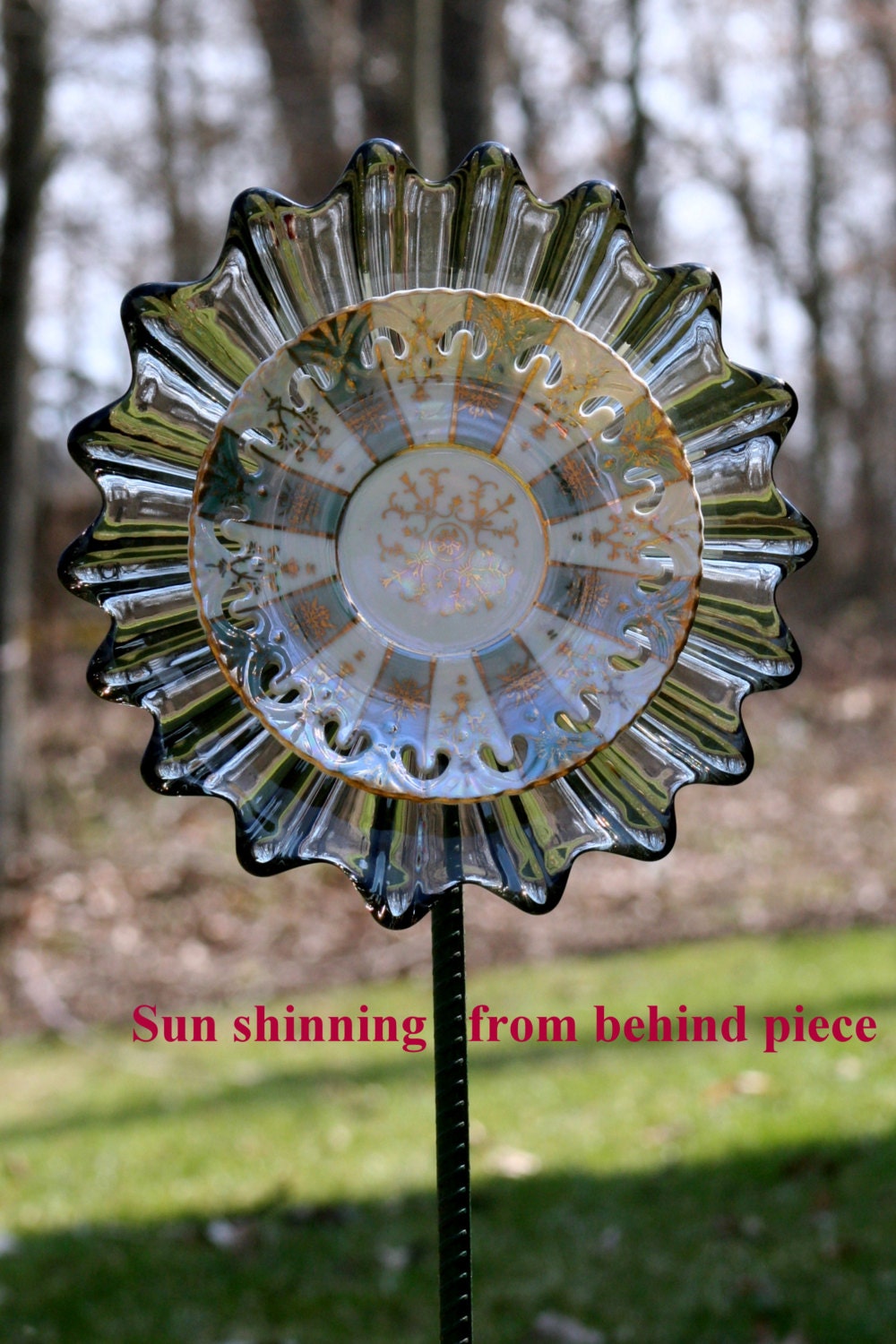 GARDEN Houseware and YARD sun catcher with recycled glassware