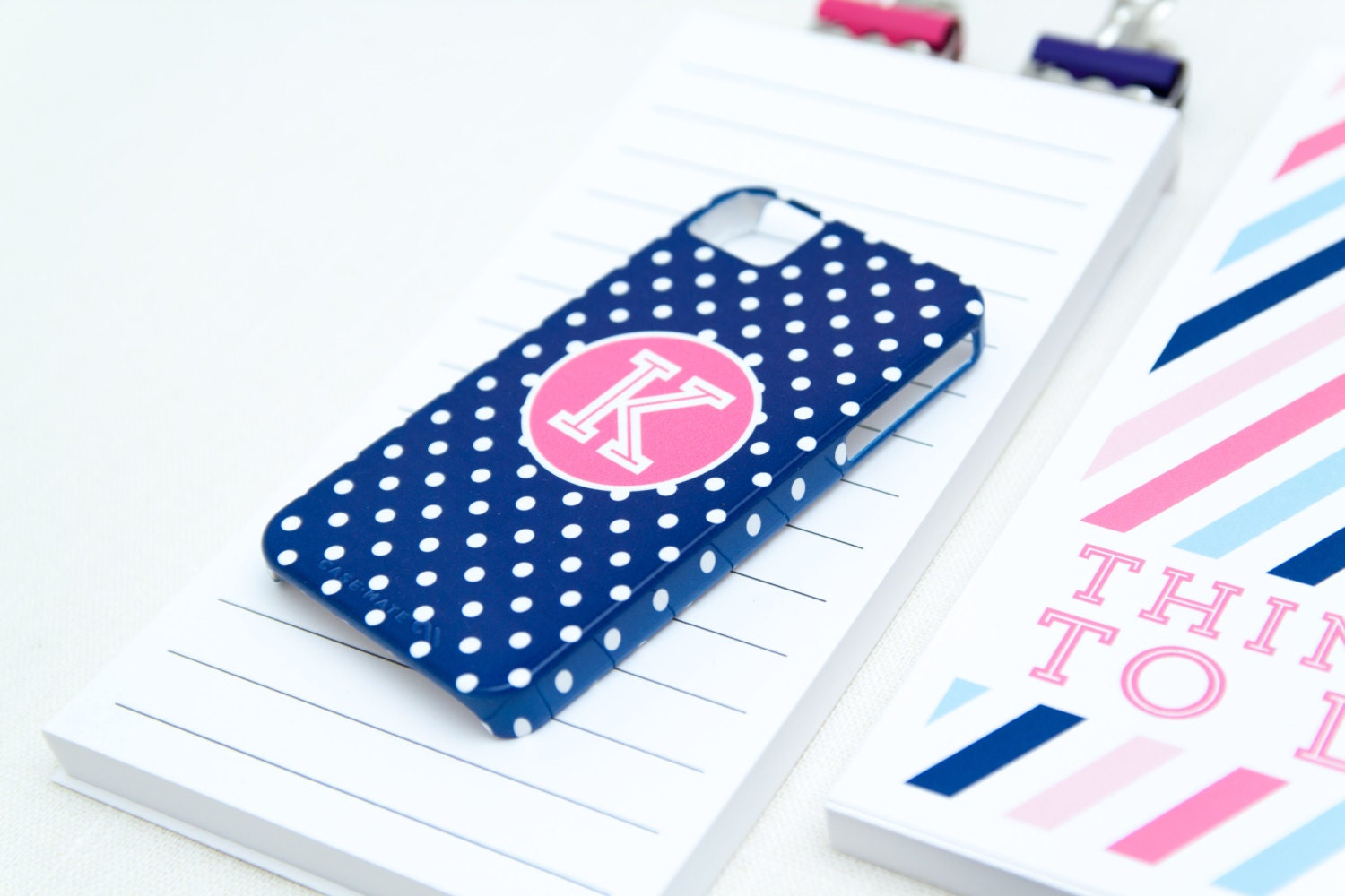 Personalized iPhone 5 or 4 / 4S Case - Preppy Polka Dot Collection Il_170x135