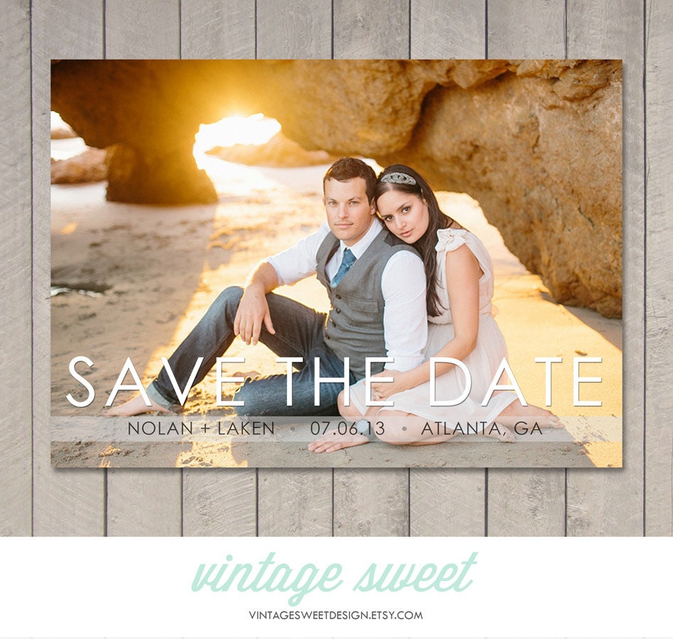 Save the Date Card or Magnet (Printable) DIY by Vintage Sweet