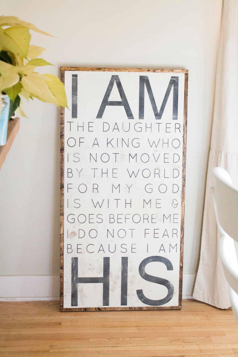 Hand Painted Sign - I am HIS