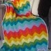 Rainbow dreams - afghan crochet chevron blanket
