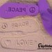 PEACE and LOVE - Sand Imprint Flip Flops