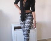 Under The Weather Leggings - Multicolor Metallic Sweater Knit - Longer Length - Small