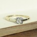 Antique 1920's Art Deco 18ct Gold Platinum Diamond Solitaire Engagement Ring