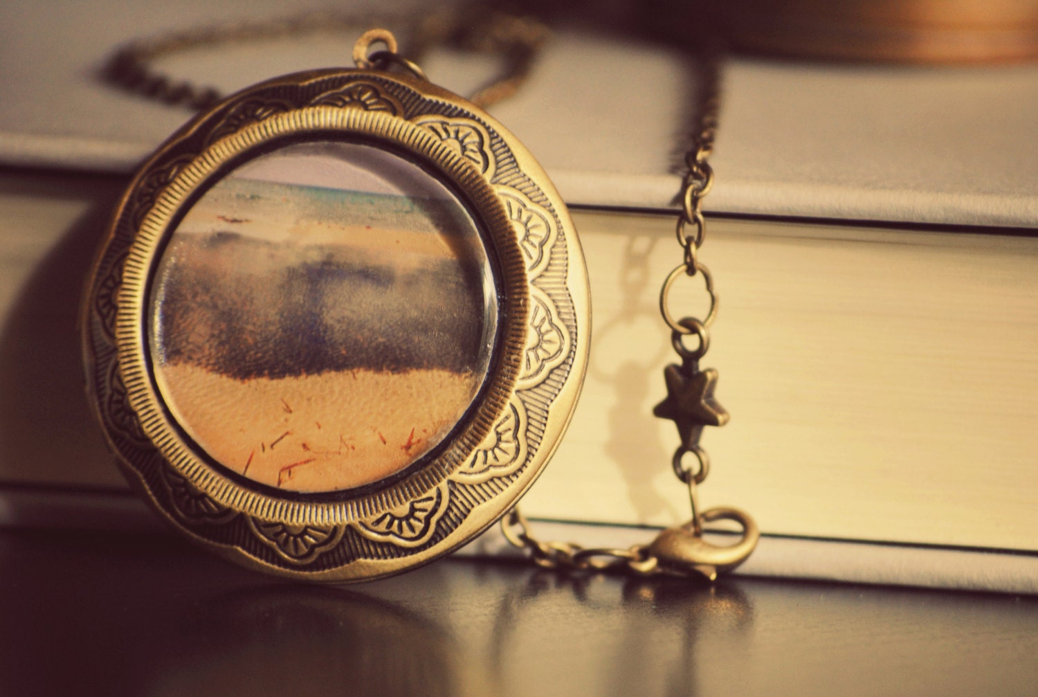 Necklace Bronze Photo Locket - Photography Jewelry - Pendant Vintage - Valentine's day - Gifts for Her