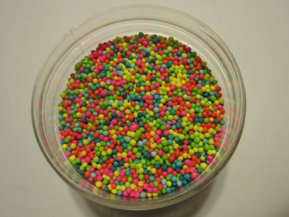 2oz Pink Lime Green Yellow Orange Teal Carnival Nonpareils Cake Pop Cookie Cupcake Decorations Il_570xn