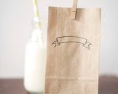 Banner Hand Stamped Kraft Lolly Bag Pk 10