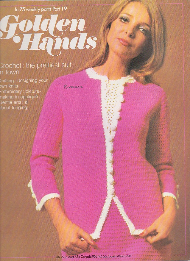Golden Hands Encyclopaedia of Knitting Dressmaking and Needlecraft Guide Part 19 1970s