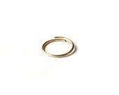 hammered 14K gold adjustable stacking ring