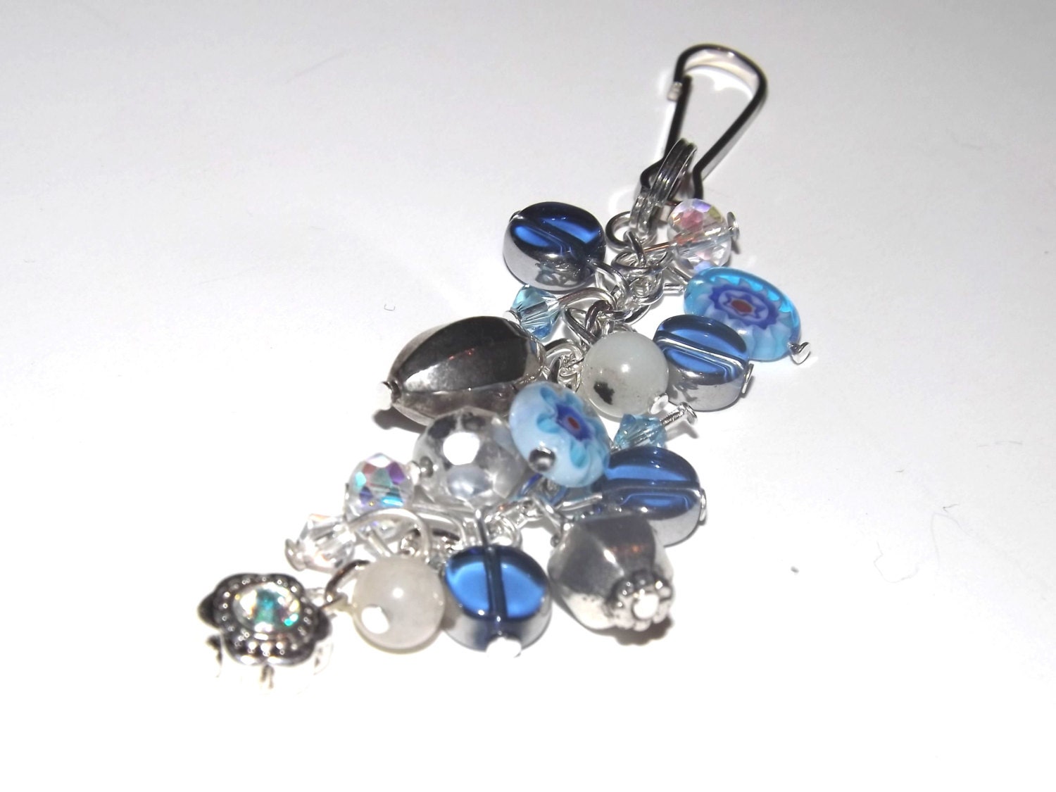 Swarovski Beaded Keychain Bag Purse Charm Glass Bead Key Chain Accessories Cluster Bead Keychains Gift