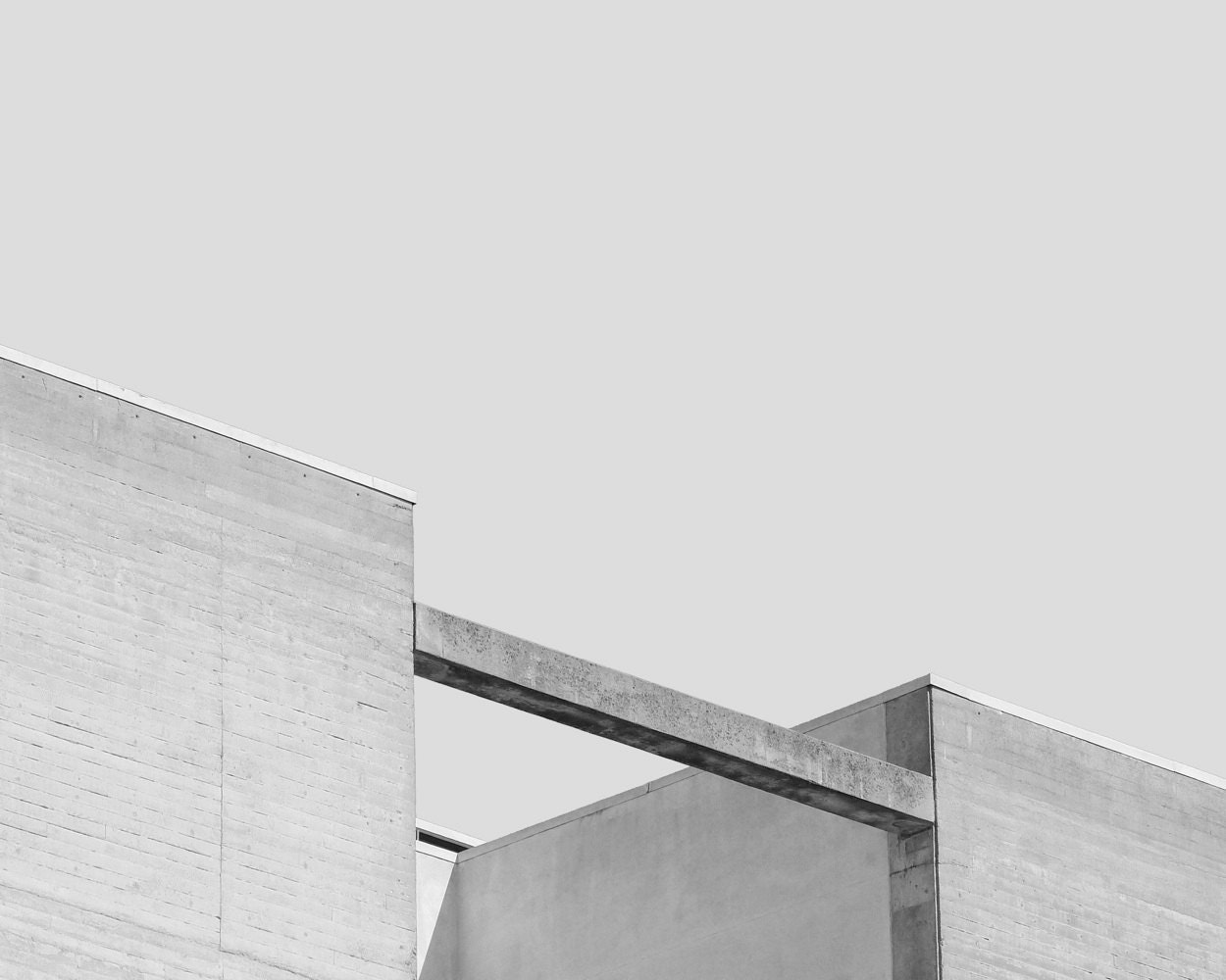 8x10 - Sleepy Buildings - Modern Abstract Art Print, Urban Architecture, Black and White Photography, Gray Minimalist Wall Decor