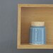 SALE sage spice bottle. corked jar . kitchen canister. porcelain with blue glaze. minimal modern utilitarian ceramics by vitrifiedstudio
