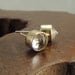 14k Gold Reverse Set White Topaz Studs, Posts, Earrings, Stud Earrings, 6mm Post Earrings, Spike Earrings, Eco Friendly