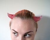 Devil Horns, Opal and Glitter Pink