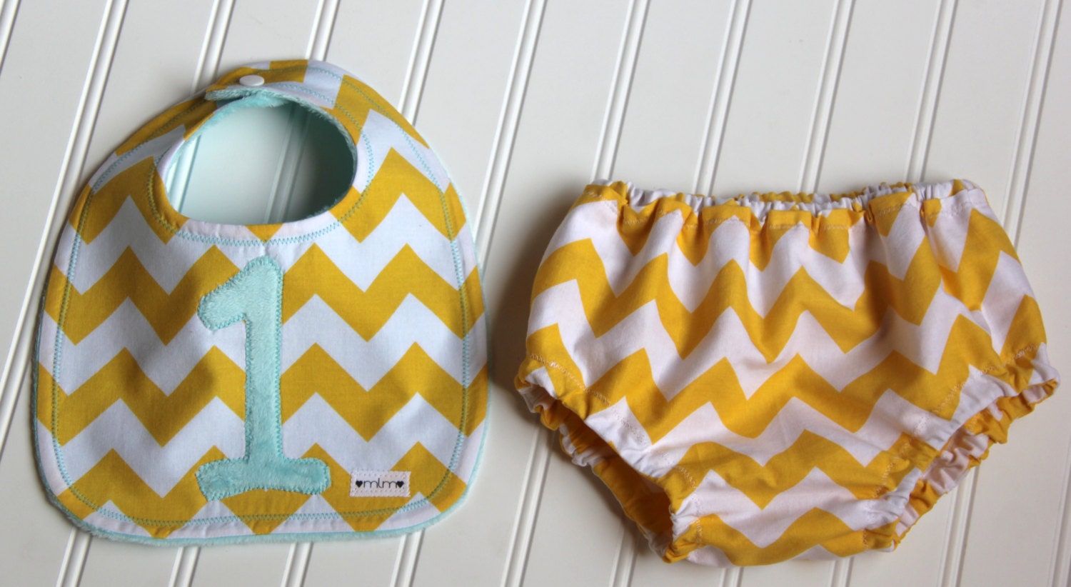 Chevron Diaper Cover and Birthday Bib Two Piece Set, Cake Smash, Birthday Outfit, First Birthday Outfit, Photo Prop