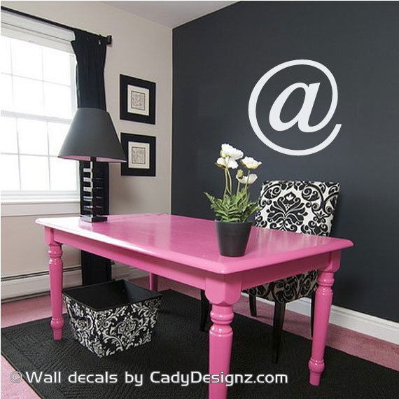 Vinyl AT Symbol Wall Decal - I Love Nerds - For Techie - Geeky Decals - Computer Phrase - Geekery - Office Decor - 22"