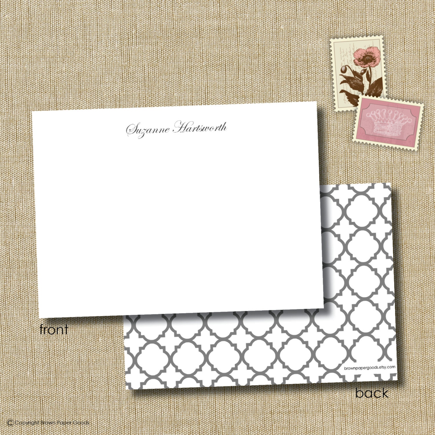 personalized-flat-note-cards-by-brownpaperstudios-on-etsy