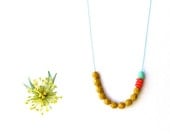 mustard, red, turquoise beaded necklace  // vibrant voyage collection