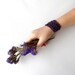 Purple Bracelet - Crochet Beaded Bracelet Cuff - Handmade Jewellery