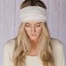 Ivory Lace Headband in Ivory Lacey Wide Headband Vintage Pattern Stretchy Wedding Hair Band