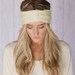 Lacy Headband in Lemonade Yellow Summer Knit Headband Hair Band Open With Vintage Lace