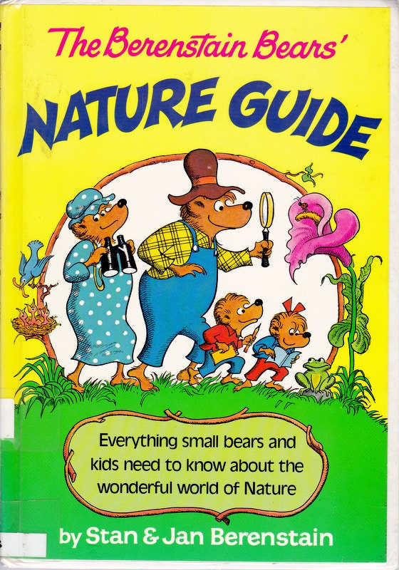 vintage kids book The Berenstain Bears Nature Guide, great gift for young scouts, naturalists, animal, plant, bird, fish and forest lore