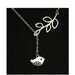 Spring Gift, Sparrow Necklace, Silver Bird Necklace, Winter Gift, Bird Lariat, Silver Branch, Bird Jewelry