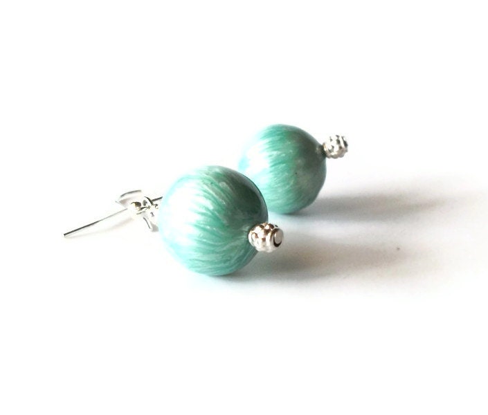 Sea Foam Drop earrings- Sea Foam green,  fall jewelry, fall fashion, 2012, fall, trend