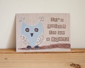 Owl invitation x 10 write your own. Boy birthday, christening, baptism, celebration or party.