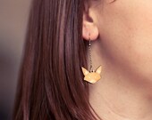 Fox Earrings Lasercut Birch Wood - Tokala