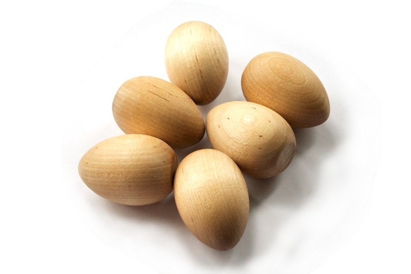 Waldorf Wooden Eggs - Play Food - Pretend Food - Natural Toy - Play Kitchen - Montessori Toys