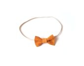 Mustard yellow gold leather baby mini bow Baby Toddler Big Girl Headband, hair accessory