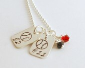 Mom Baseball Jewelry Baseball Mom Necklace Personalized Softball Mom Custom Hand Stamped Sterling Silver